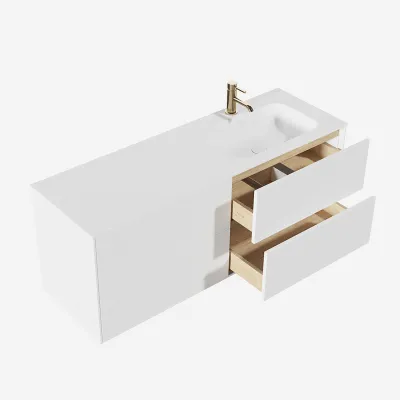 Pulcher Mood 140R Soft - Badezimmermöbel 140x46, Mathvid SolidTec®