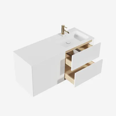 Pulcher Mood 120R Soho - Badezimmermöbel 120x46 cm, Mathvid mit SolidTec®-Waschbecken