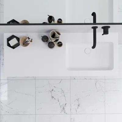 Pulcher Mood 120R Soho - Badezimmermöbel 120x46 cm, Mathvid mit SolidTec®-Waschbecken