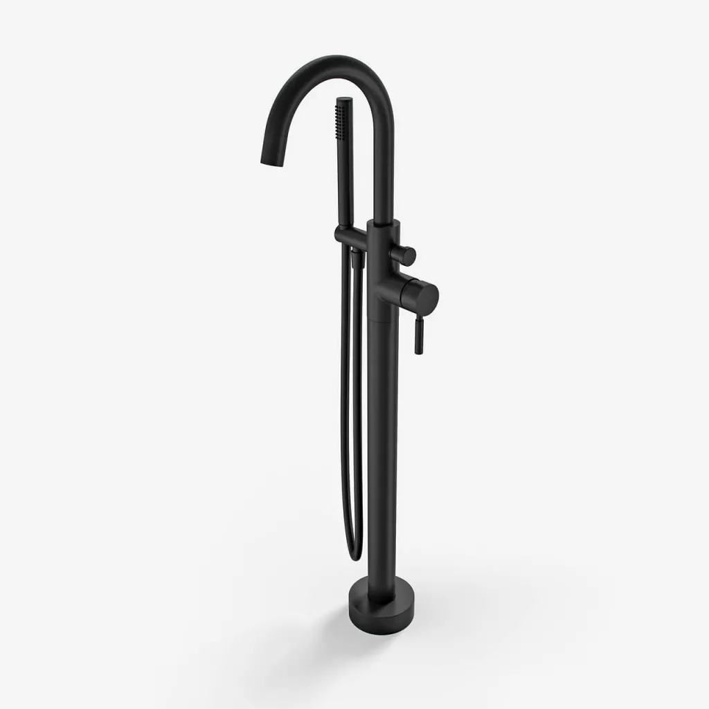 Semplice SBS600 - Freistehende Wannenarmatur, Mattschwarz