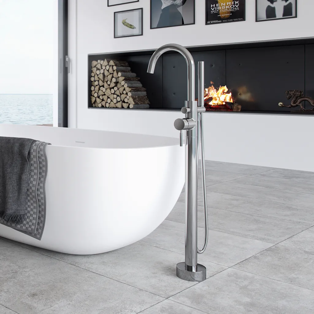 Semplice SBS600 - Freistehende Wannenarmatur, Chrom