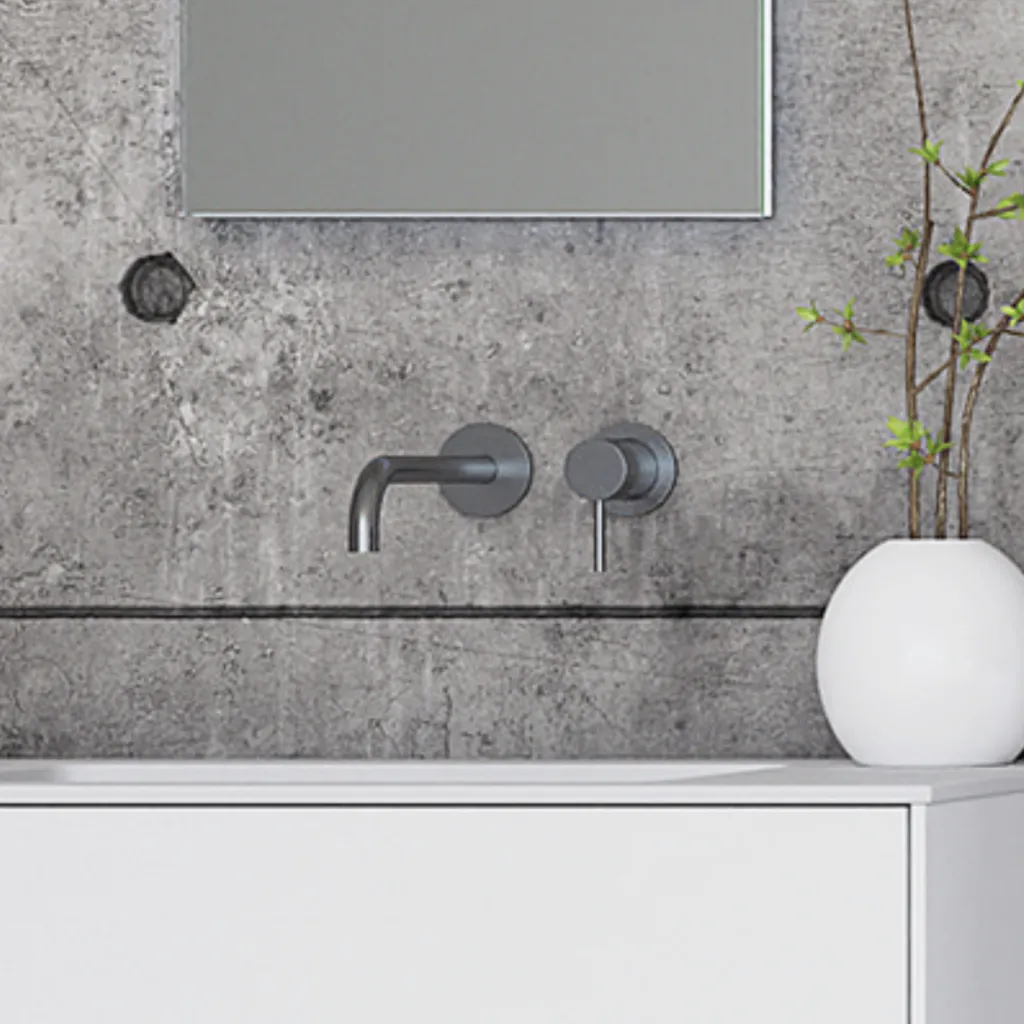 Semplice SHV502 - Einhebel-Waschtischmischer, 22 cm Auslauf, PVD Brushed Steel