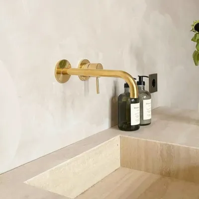 Semplice SHV502 - Einhebel-Waschtischmischer, 22 cm Auslauf, Messing poliert Natur