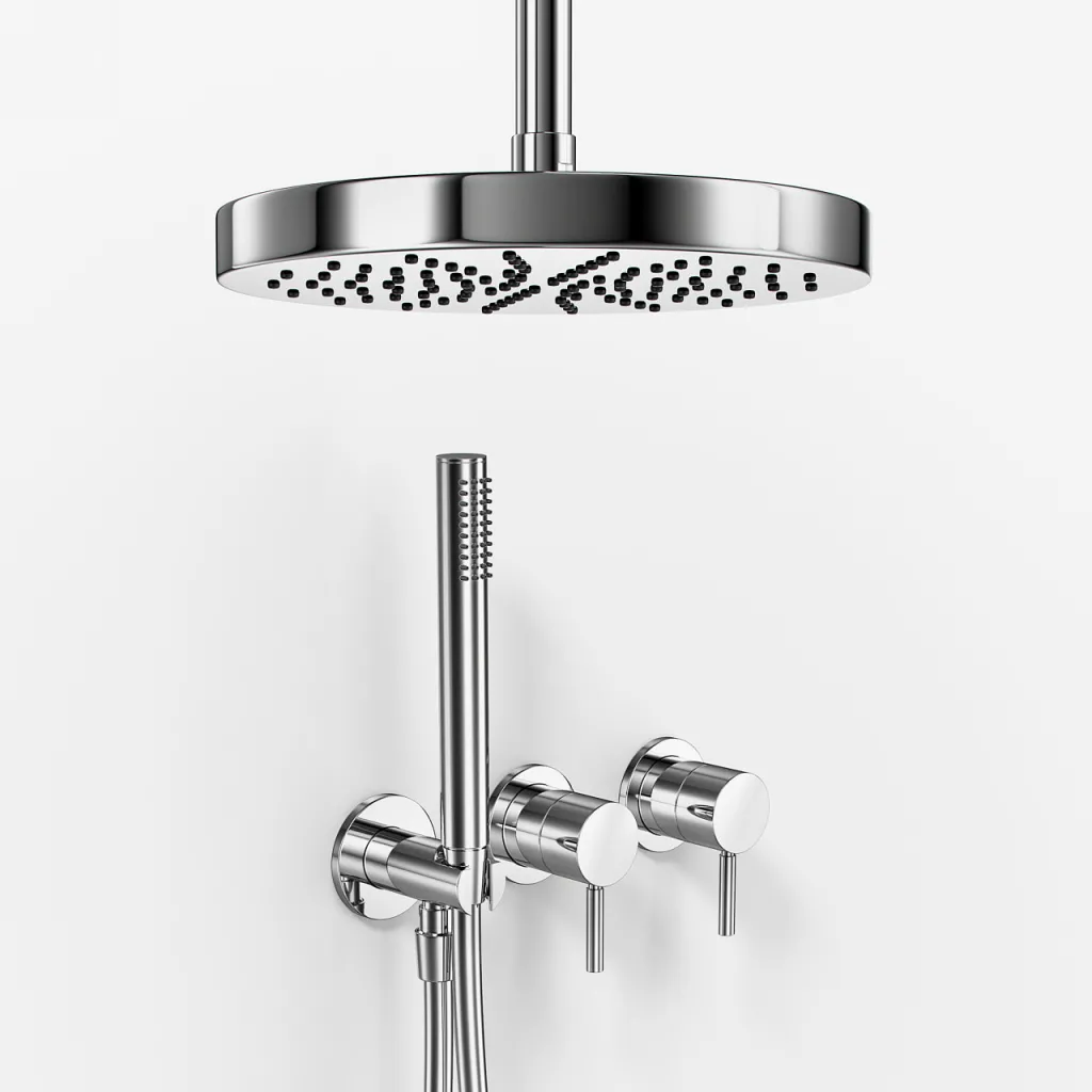 Semplice SBR801 S03 - XL Rain DeLux Ø24 cm, Decke, Chrom