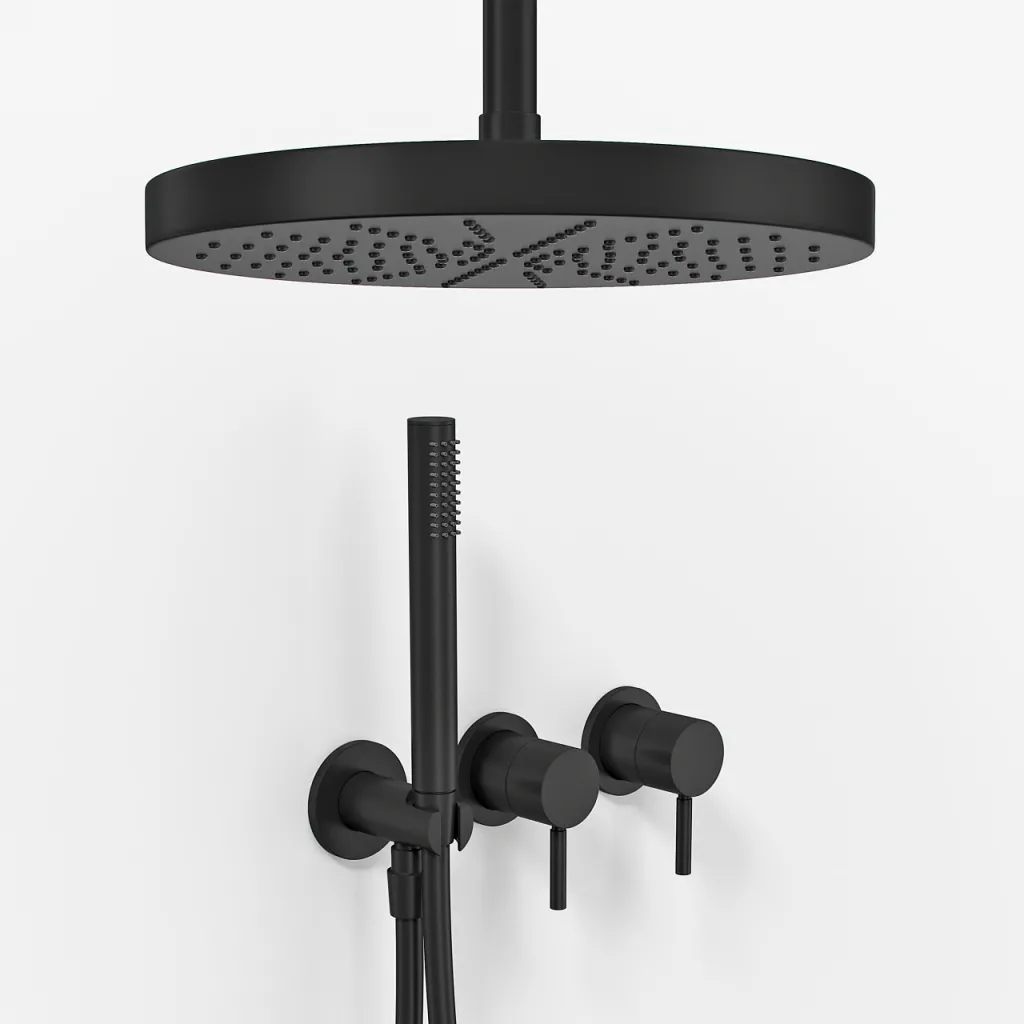 Semplice SBR801 S04 - XXL Rain DeLux Ø28 cm, Decke, Mattschwarz