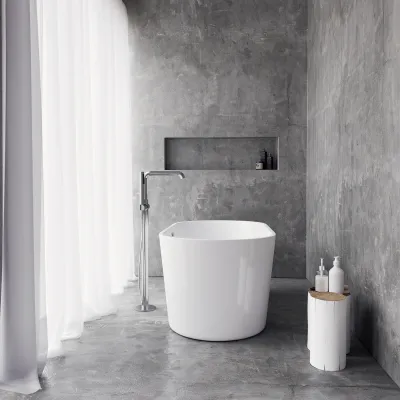 Milano Cello 142 - Badewanne 142x70 cm, Weiß glänzend