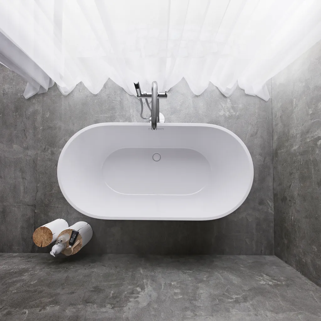 Milano Cello 142 - Badewanne 142x70 cm, Weiß glänzend