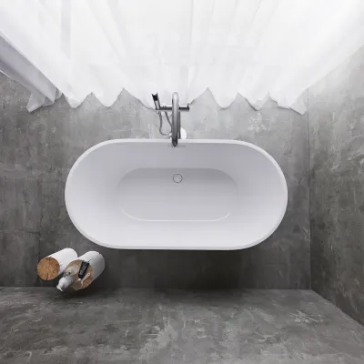 Milano Cello 142 - Badewanne 142x70 cm, Weiß glänzend