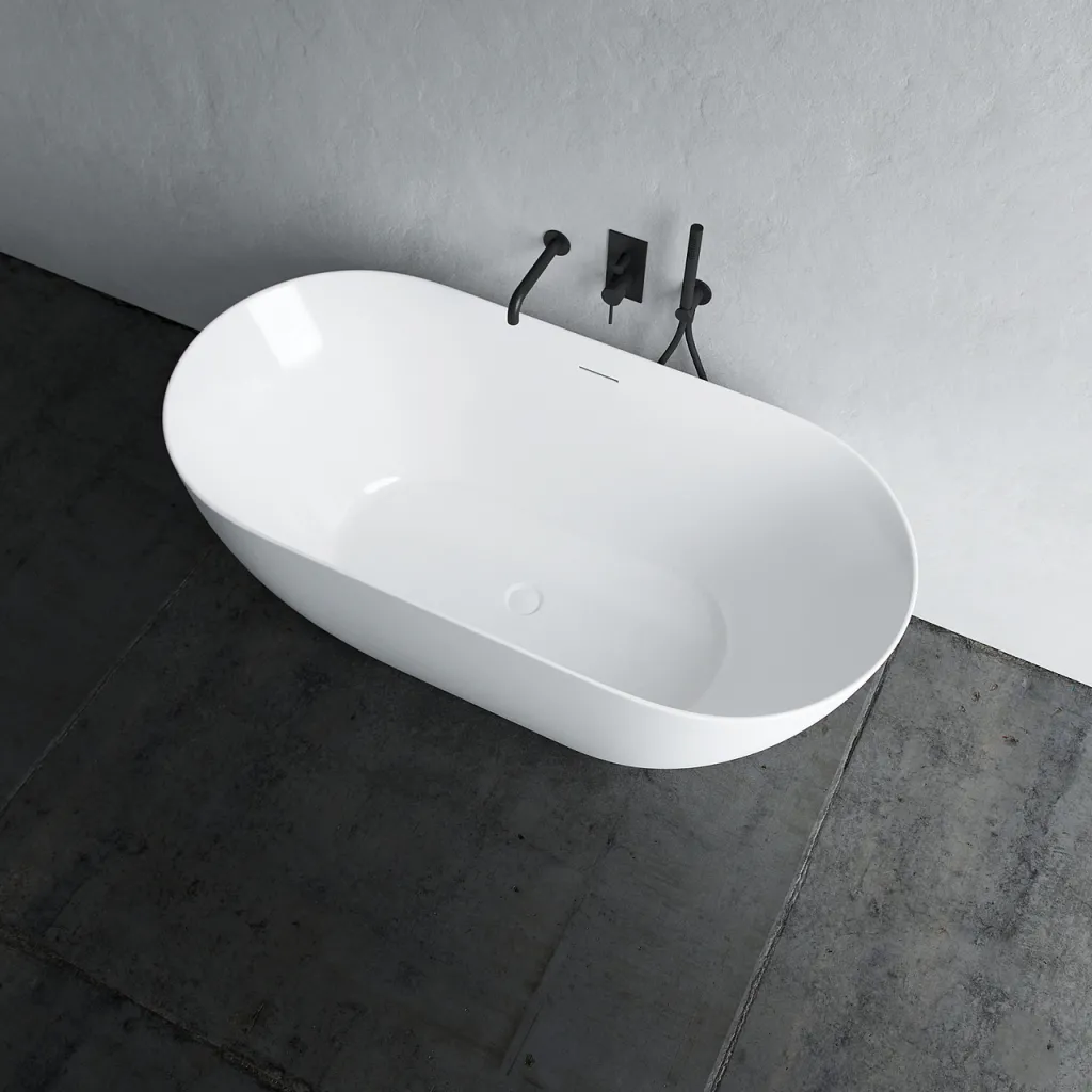 Coco 150 - Badewanne 150x72 cm, Slim Design, Weiß glänzend