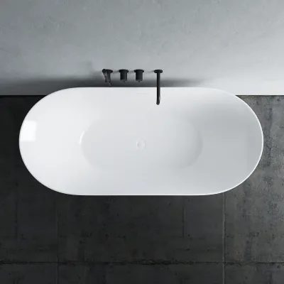 Coco 170 - 170x75 cm Badewanne, Slim Design, Weiß glänzend