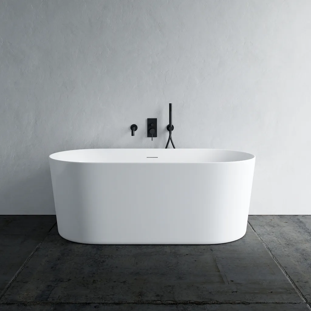 Takai 150 - 150 x 70 cm große Badewanne, Slim-Design, glänzendes Weiß