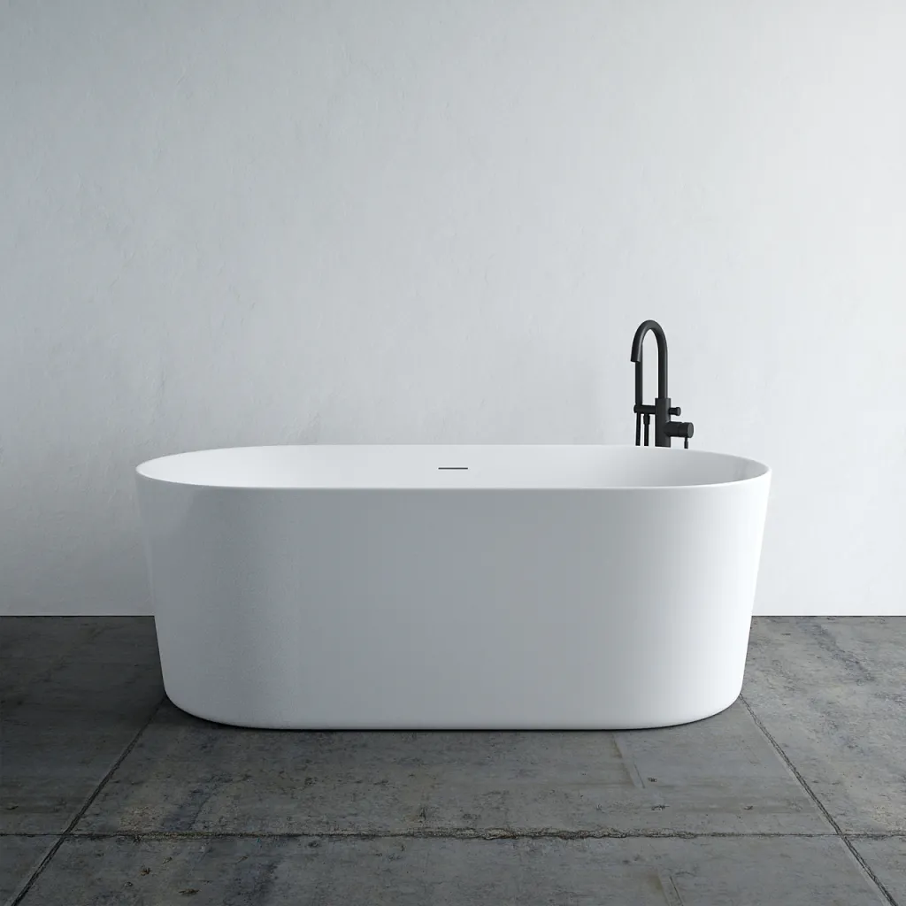 Takai 170 - 170 x 80 cm große Badewanne, Slim Design, glänzendes Weiß