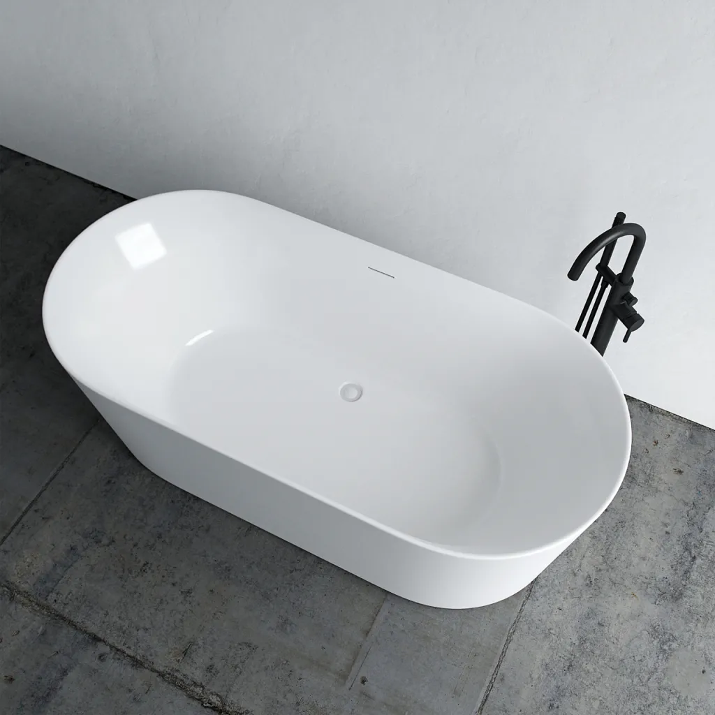 Takai 170 - 170 x 80 cm große Badewanne, Slim Design, glänzendes Weiß