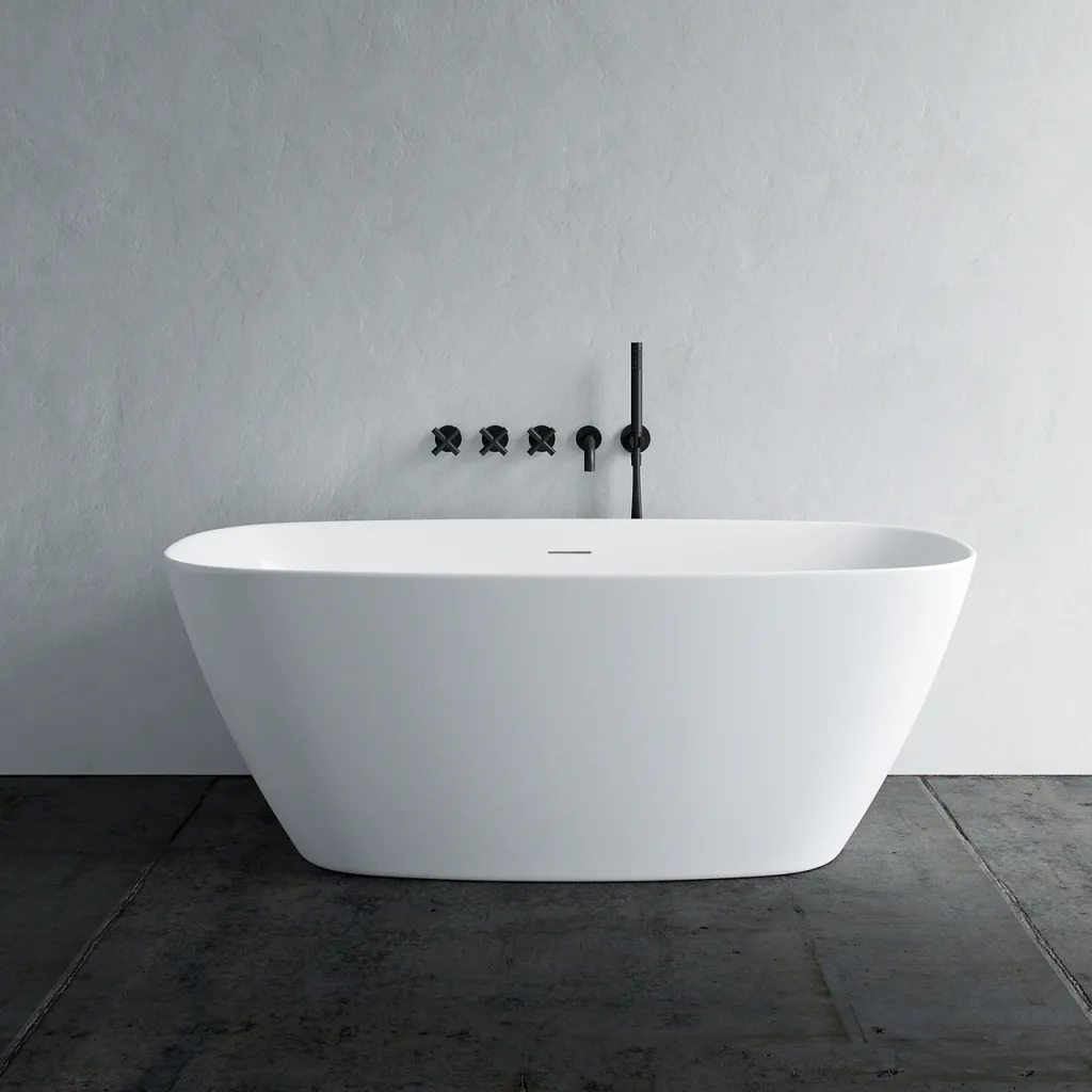 Chic 150 - 150x72 cm Badewanne, Slim Design, Weiß glänzend