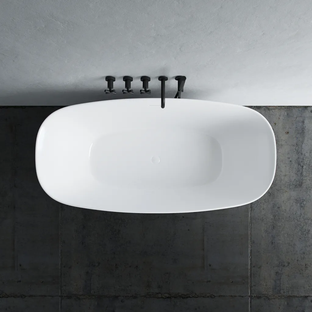 Chic 150 - 150x72 cm Badewanne, Slim Design, Weiß glänzend