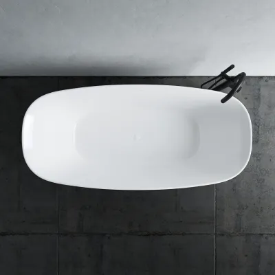 Chic 170 - 170x78 cm Badewanne, Slim Design, Weiß glänzend