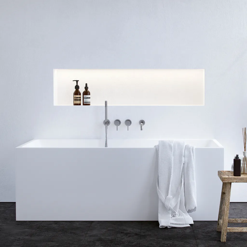 Semplice SBR801 S11 - Badewanne/Dusche, PVD-gebürsteter Stahl 