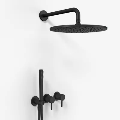 Semplice SBR801 S07 - Rain De Luxe Ø30 cm, Wand, Mattschwarz 