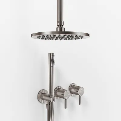 Semplice SBR801 S08 - Ø20 cm, Decke, PVD gebürsteter Stahl 