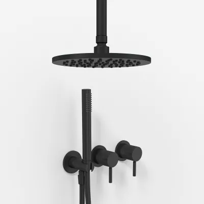 Semplice SBR801 S08 - Ø20 cm, Decke, Mattschwarz 