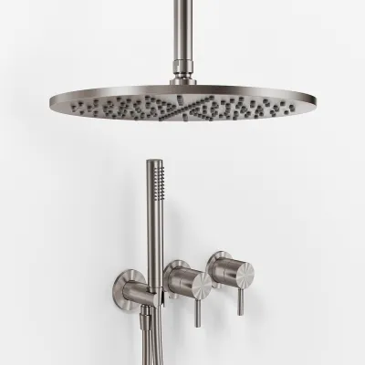 Semplice SBR801 S10 - Ø30 cm, Decke, PVD gebürsteter Stahl 