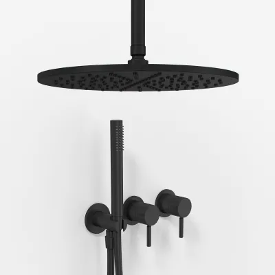 Semplice SBR801 S10 - Ø30 cm, Decke, Mattschwarz 