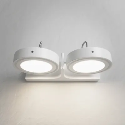 Big A02 - Doppelt. LED-Wandleuchte mit Neigung, Mattweiß.