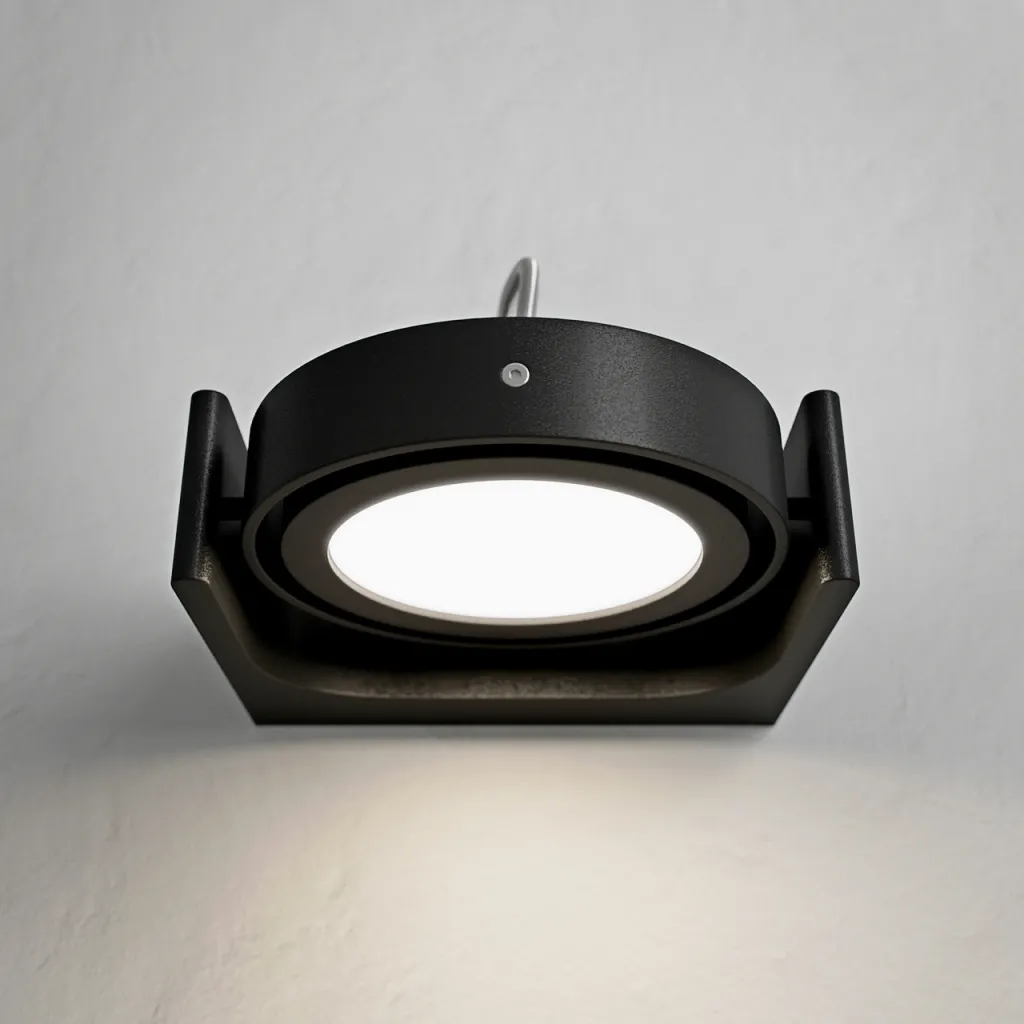 Big A01 - - LED-Wandleuchte mit Neigung, Mattschwarz