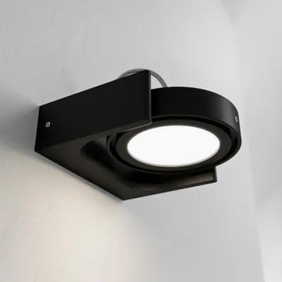 Big A01 - - LED-Wandleuchte mit Neigung, Mattschwarz