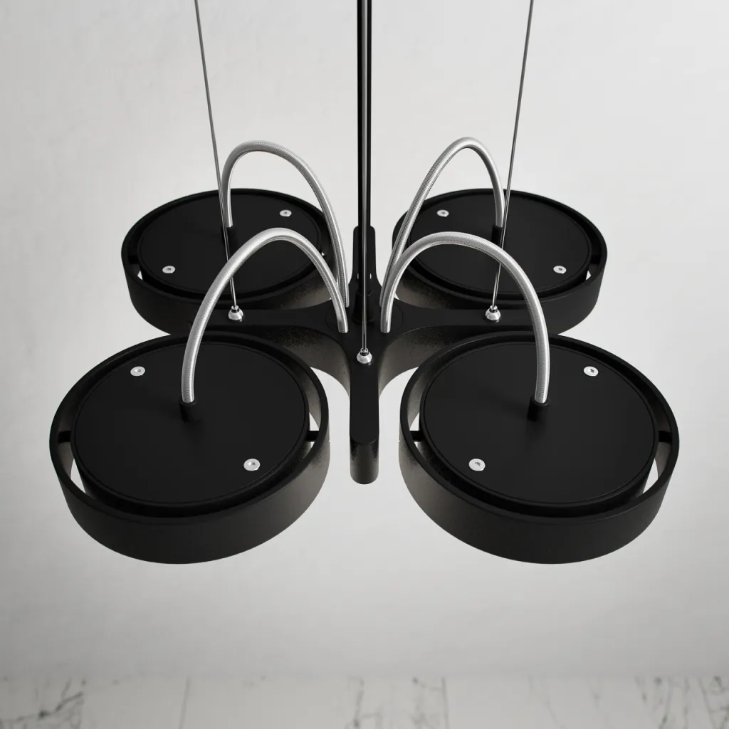 Big A04 - LED-Deckenpendel, mattschwarz
