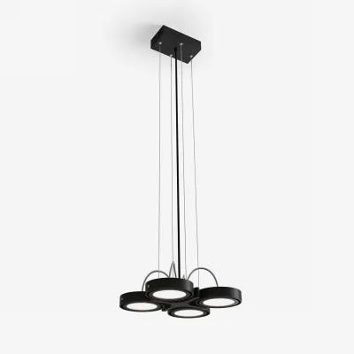 Big A04 - LED-Deckenpendel, mattschwarz