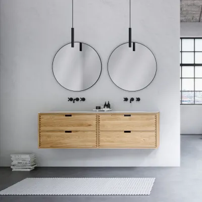 CPH Tapwork Soft 180D - Tischlereimöbel in Natureiche inkl. Mathvid SolidTec Spüle