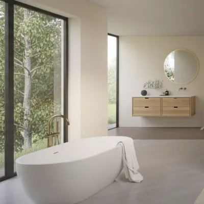 CPH Tapwork Soho 180R - MKII, Schrankfronten mit Fingerzapfung in Eiche Natur inklusive Mathvid SolidTec® Spüle