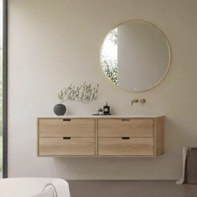 CPH Tapwork Soho 180R - MKII, Schrankfronten mit Fingerzapfung in Eiche Natur inklusive Mathvid SolidTec® Spüle