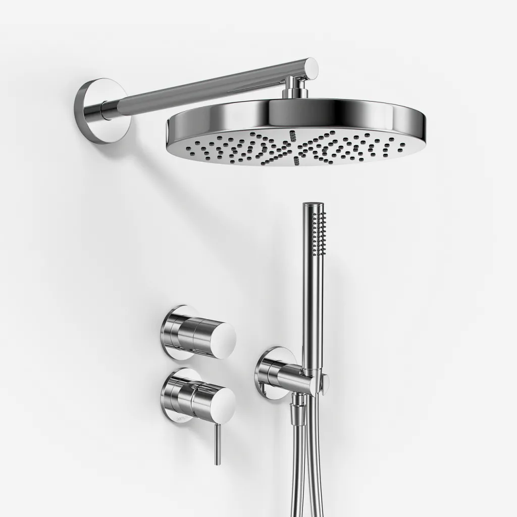 Semplice SBR901 S01 - Brauseset Ø24 cm, Wand, Chrom