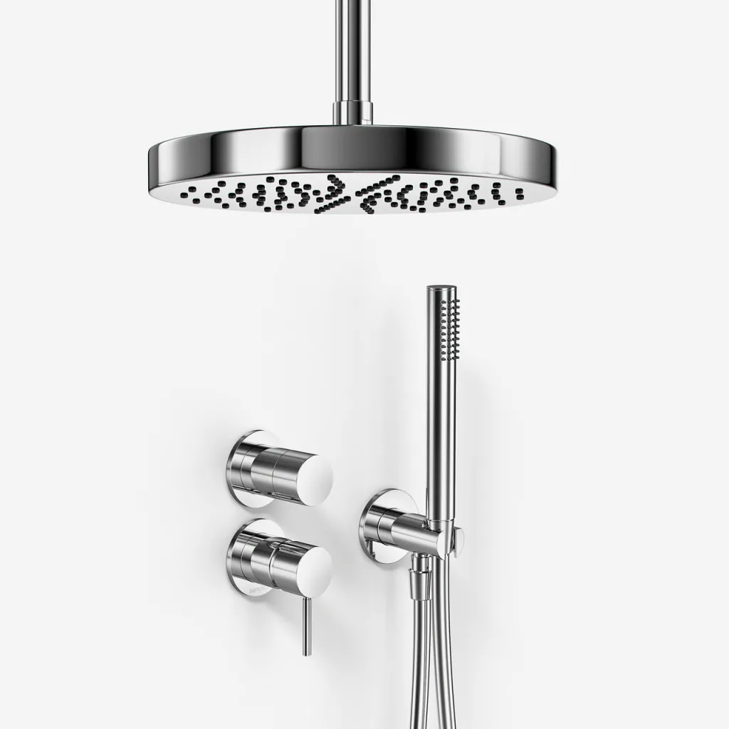 Semplice SBR901 S03 - Duschset Ø24 cm, Decke, Chrom