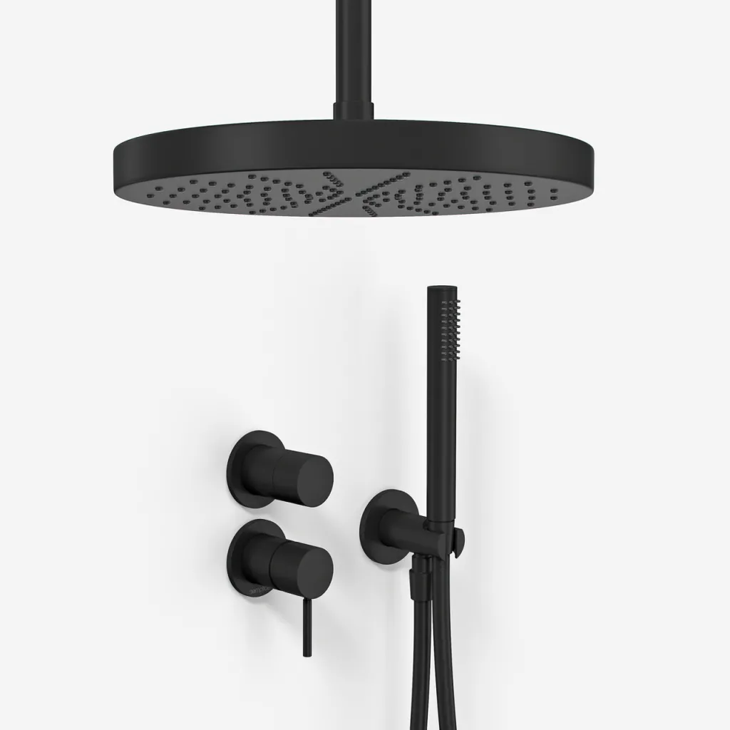 Semplice SBR901 S04 - Ø28 cm, Decke, Mattschwarz