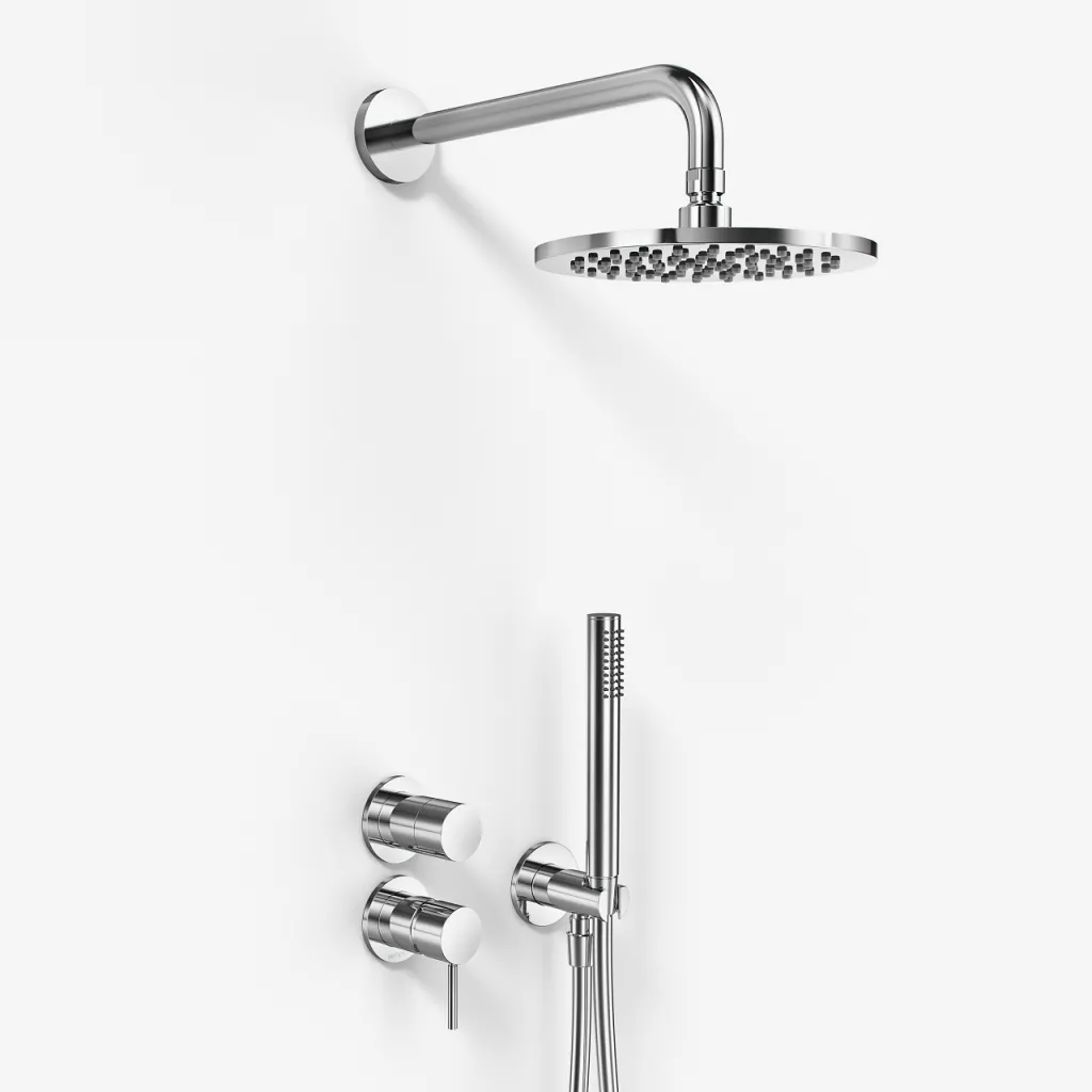 Semplice SBR901 S05 - Brauseset Ø20 cm, Wand, Chrom