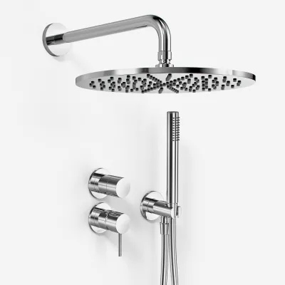 Semplice SBR901 S07 - Duschset Ø30 cm, Wand, Chrom 