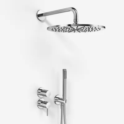 Semplice SBR901 S07 - Duschset Ø30 cm, Wand, Chrom 