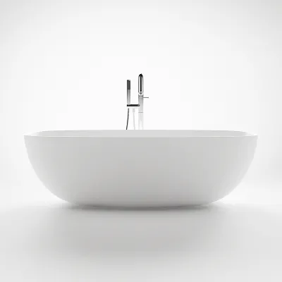 New Deep 180 - Badewanne 180x85, Massiv Mattweiß SolidTec®