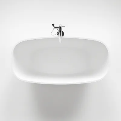 New Deep 180 - Badewanne 180x85, Massiv Mattweiß SolidTec®