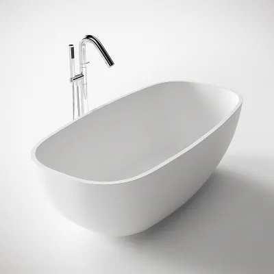 New Deep 180 - Badewanne 180x85, Massiv Mattweiß SolidTec®