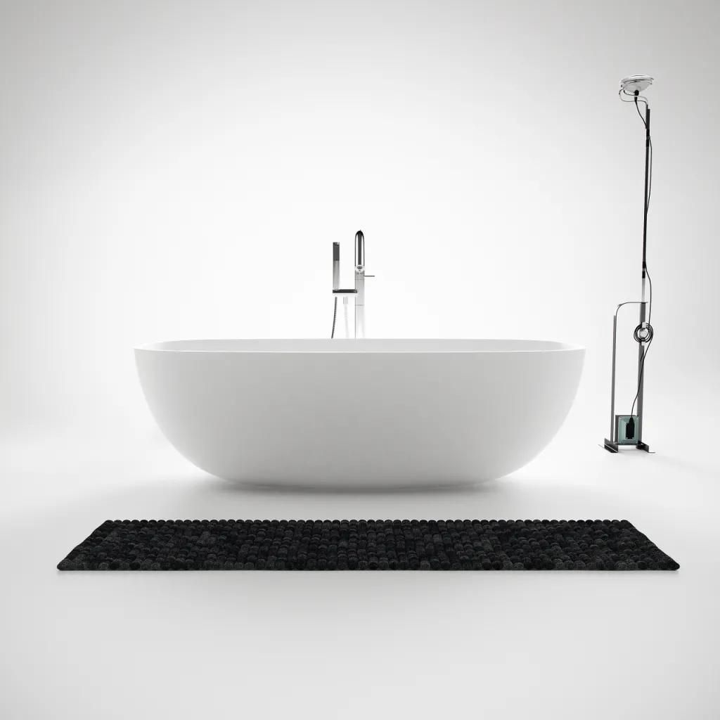 New Deep 180 - Badewanne 180x85, Massiv Mattweiß SolidTec®