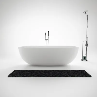New Deep 180 - Badewanne 180x85, Massiv Mattweiß SolidTec®