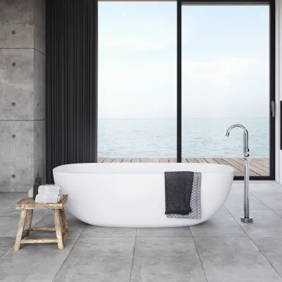 New Deep 180 - Badewanne 180x85, Massiv Mattweiß SolidTec®