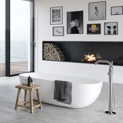 New Deep 180 - Badewanne 180x85, Massiv Mattweiß SolidTec®