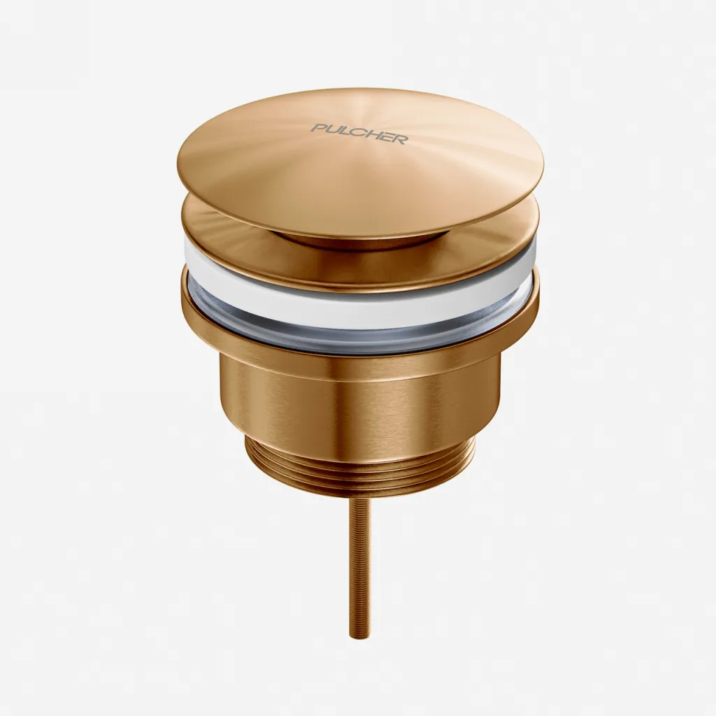 Pulcher Semplice Fly 1¼” - Universelles Bodenventil, PVD gebürstetes Kupfer