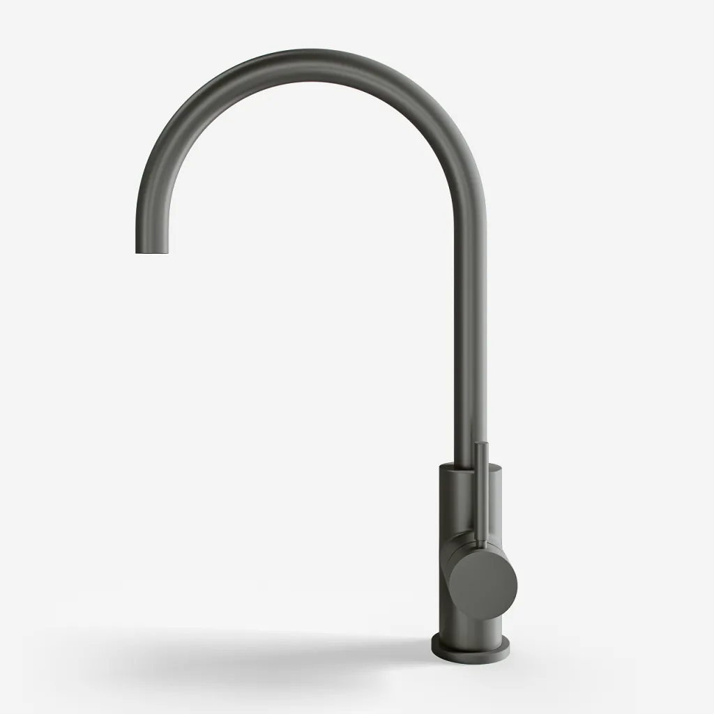 Semplice SKV101 - Küche inkl. Batterie, Ø22-Auslauf, PVD Matt Gun Metal