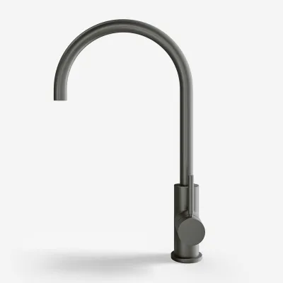 Semplice SKV101 - Küche inkl. Batterie, Ø22-Auslauf, PVD Matt Gun Metal